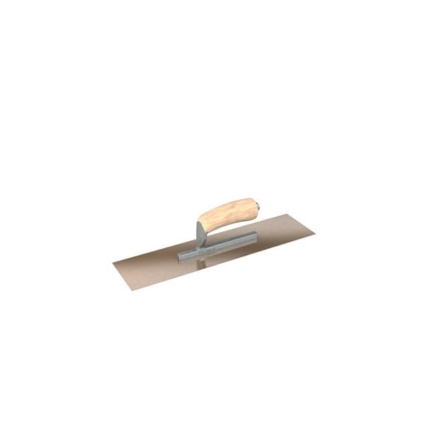 Steel City Trowels By Bon el, Square, Golden Stainless, 14 X 5, Wood, Short Shank 66-142 - main